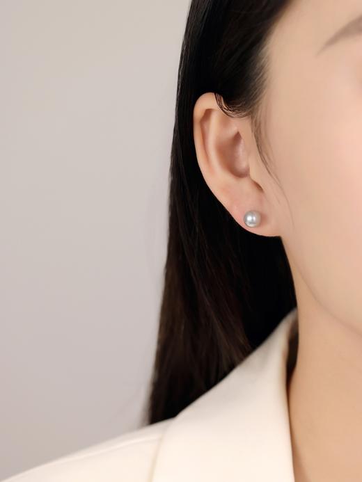 IIPO宜珠宜宝AKOYA真多麻色耳钉7-7.5mm(礼盒装) 商品图3