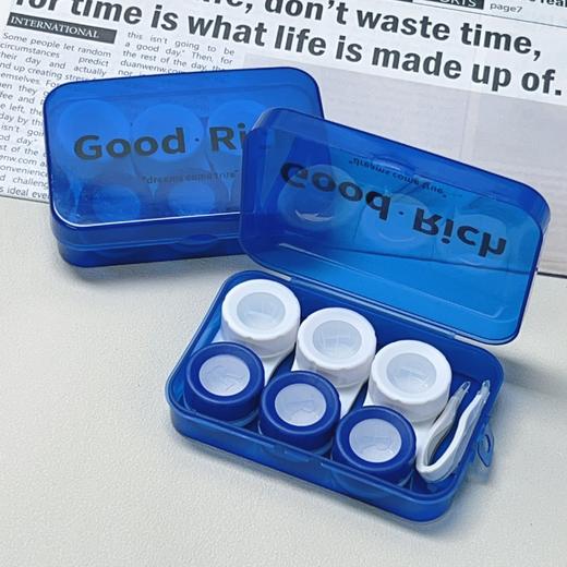 三幅装蓝白隐形眼镜盒美瞳盒T92 商品图5