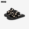 MIO米奥拖鞋女休闲复古凉鞋时尚波点平跟外穿一字拖M253131251 商品缩略图2