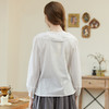 Famecoco范可儿荷叶边全棉文艺范衬衫女长袖套头衬衣F225BD003 商品缩略图2