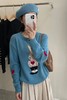Stay2Weeks 蓝色圆领可爱兔子爱心针织上衣 17734 商品缩略图0
