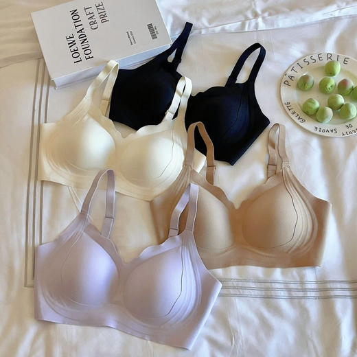 「99到手3件」草本初色魔力托螺纹提拉内衣 环型软支撑 背心式 2种肩带可选530NY 商品图9