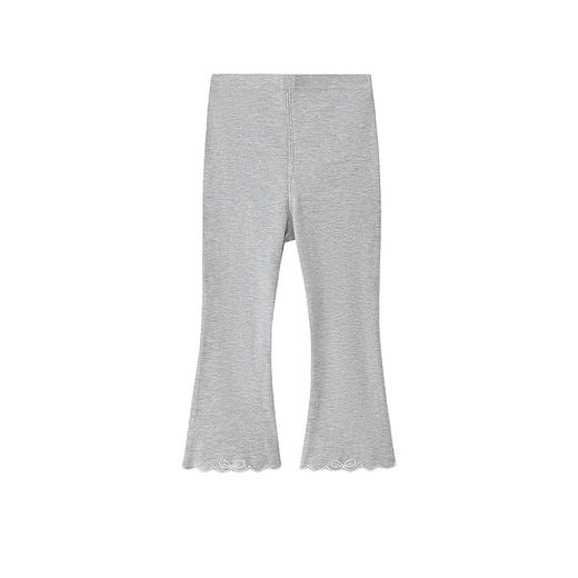 笛莎Deesha 童装女童裤子2025夏新款女童蝴蝶结绣花微喇打底裤 商品图4