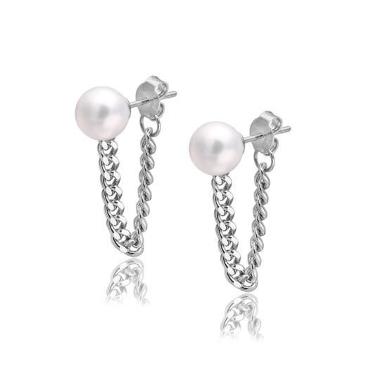 IIPO宜珠宜宝淡水珠银饰甜酷耳环(礼盒装) 商品图0