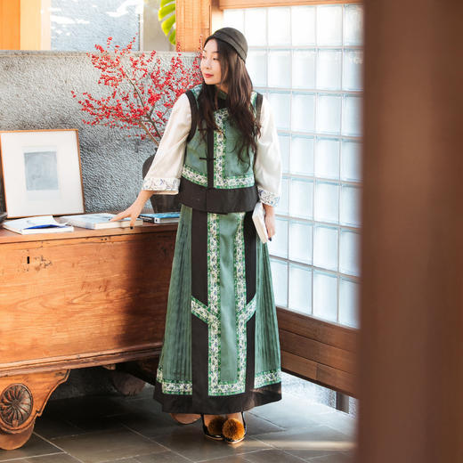 【林栖设计小店】芳华绝带改良马面裙马甲新中式2025夏季新品多色半身裙背心女1952120马面裙1952118 商品图0