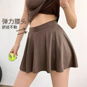 跃牌【禅语梵心】高腰跑步运动短裙女假两件防走光羽毛球网球裙健身裤瑜伽裙DQ5149