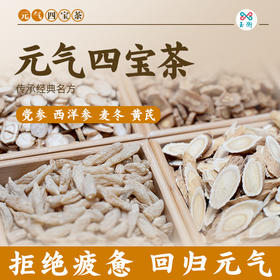 元气四宝茶党参西洋参麦冬黄芪250g仿野生无熏硫干货草本清润无需熬煮直接泡水