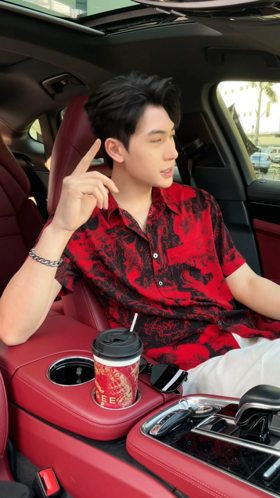 CS21夏季新款潮流复古印花男士衬衫时尚百搭休闲上衣宽松扎染短袖