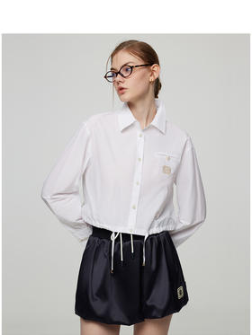Teenie Weenie小熊字母衬衫女夏季女衬衣TTYA252302W