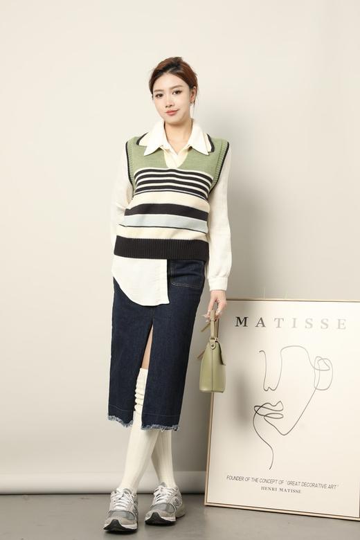 LNNNS 条纹马甲针织上衣 17630 商品图2