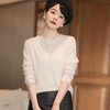 【春秋薄款，蕾丝拼接羊毛衫】新款蕾丝全羊毛针织衫，洋气亲肤透气，内搭显瘦长袖绣花羊毛衫QQ 商品缩略图2