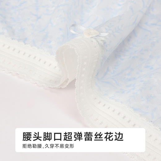 都市丽人薄透丝滑蕾丝网布系列蕾丝平角裤LKH2A2 商品图4