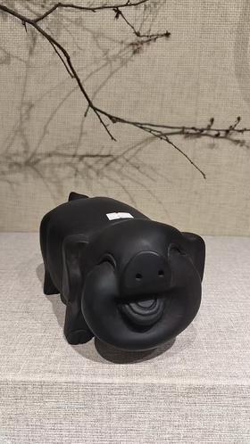 猪摆件/黑檀