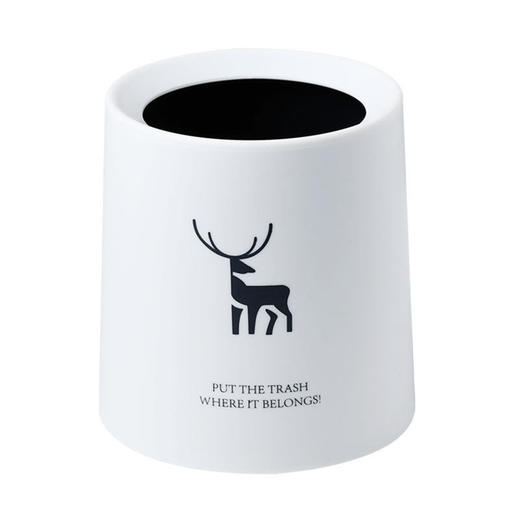 茶几北欧垃圾桶圆形客厅创意迷你日式办公室无盖简约书房双层桌面 商品图4