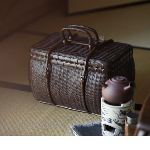 精品竹编茶箱便携收纳箱竹篮 商品图0