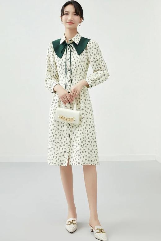 SENTUBILA尚都比拉 清新撞色披肩两件套连衣裙 15757 商品图5