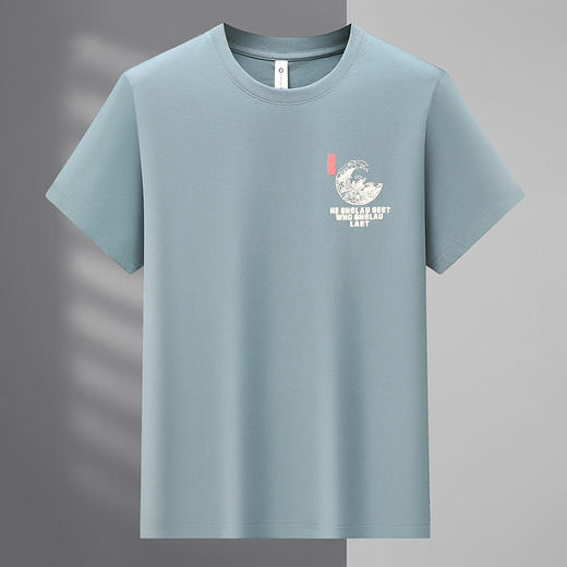 【棉质】【DWP】大依优型大码短袖T恤加肥加大休闲圆领半袖肥佬体恤男士胖子上衣 商品图0