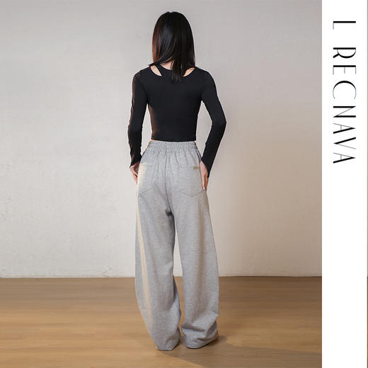 L RECNAVA [330克梨形必备香蕉裤] 面料更挺阔宽松裤 中腰休闲香蕉裤-显高显瘦运动长裤 商品图5