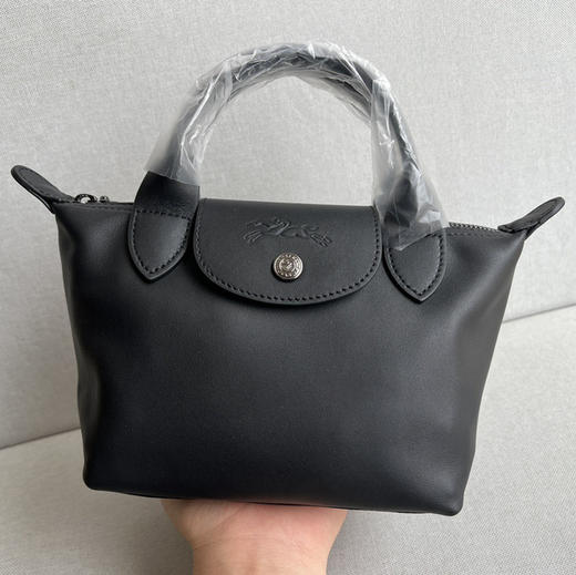 LONGCHAMP 珑骧 Le Pliage Cuir 17 饺子包手提斜挎包 全皮 迷你 女款 （CB） 商品图2