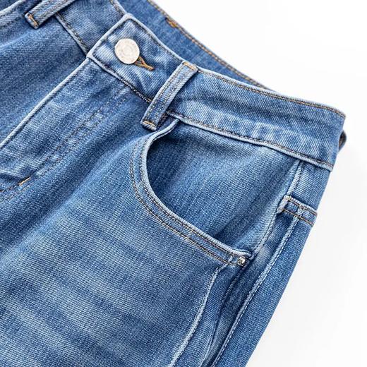 【高货wl】全新升级【铂金会员220/天猫289/差价69】(14732) 洛诗琳新款超软四面弹经典时尚水洗休闲鱼骨线阔腿牛仔裤 商品图2