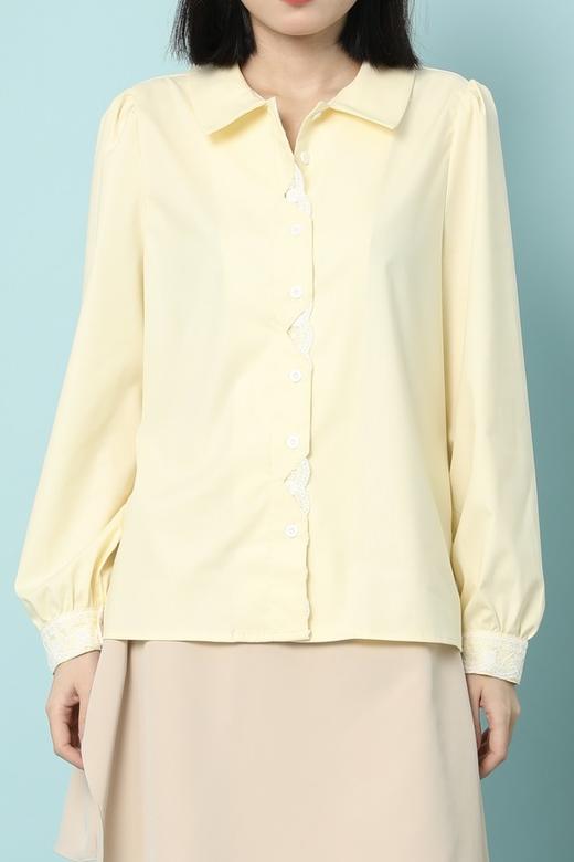 amadella 鹅黄色甜美蕾丝拼接衬衣 15764 商品图4