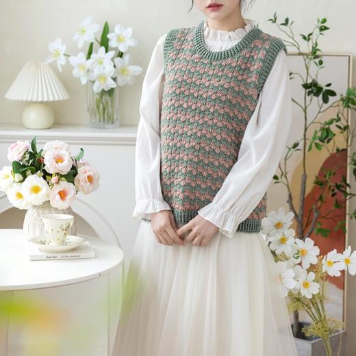 苏苏姐家简格拼色亲子马甲手工diy编织钩针羊毛毛线团材料包 商品图2