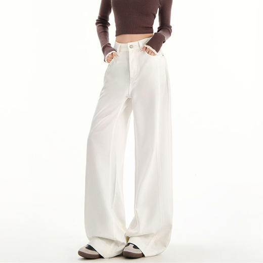 馥迦三防显瘦清爽百搭莱赛尔阔腿裤 商品图2