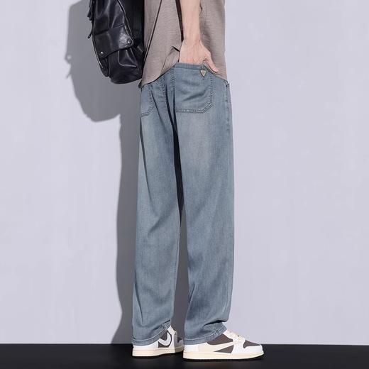 红览 天丝直筒牛仔裤男春秋新款宽松裤子 商品图7