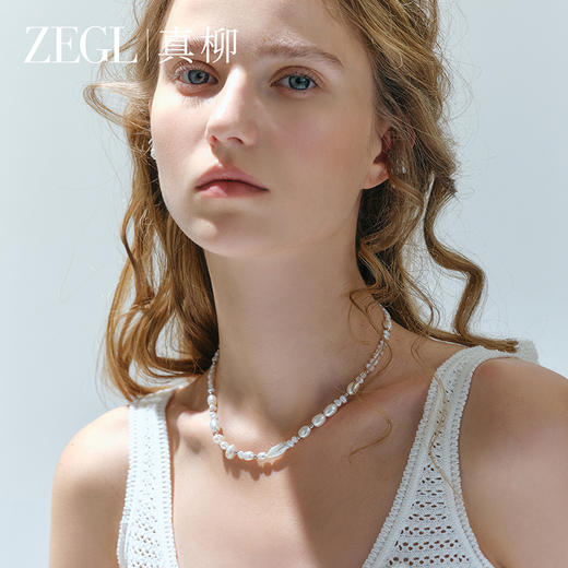 ZEGL真柳设计师点彩系列淡水珍珠叠戴项链女款2025新款春夏配饰品 商品图2