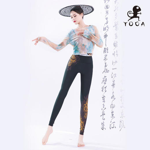 【现货秒发】壁虎瑜伽【2502SY328】扎染宽松网纱长袖 商品图5