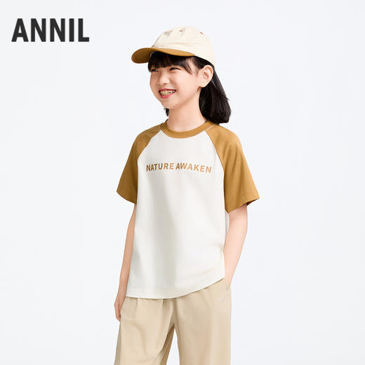 【凉感】男女童短袖SORONA针织衫夏季新款安奈儿童装EM521061 商品图2