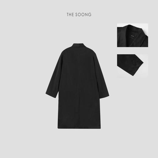 THESOONG|"暮色巴黎"100%棉经典薄款立体廓形风衣外套HWWT6430 商品图4