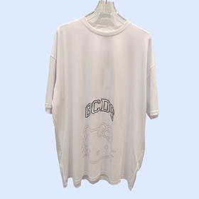 GCDS 女士 Hello Kitty 徽标棉质圆领短袖T恤 白色 A1HW1000JA310