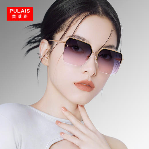 普莱斯太阳镜GSK2337 大半框百搭显瘦 高清尼龙镜片 双色可选 商品图2