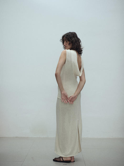 VC｜SS25038 Amani draped knit top  [无袖上衣 黑 / 米白 ] 商品图7