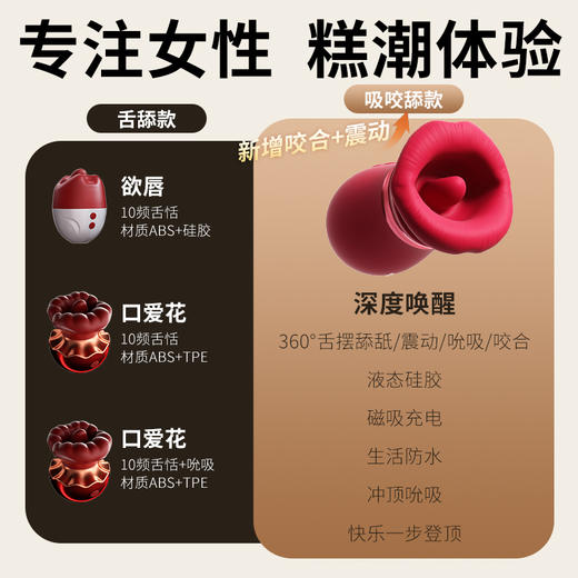 谜姬 咬咬乐拟真舌舔口爱唇嘴巴 吮吸跳蛋舔电动舌头阴蒂震动棒秒点潮拟真口爱唇嘴巴情趣成人用品 商品图8