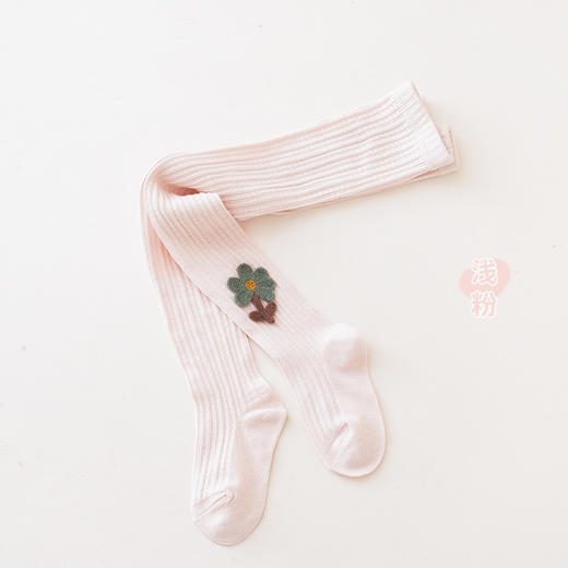 【儿童花朵连裤袜，弹力满满，活动自如】裤袜女童打底裤春秋款 儿童裤袜a类 纯色田园花朵 大弹力宝宝连裤袜-QQ 商品图12