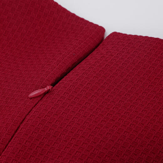 QE819斯尔丽2025春季新款肌理感面料珐琅工艺立体花扣子修身俏丽连衣裙 商品图7