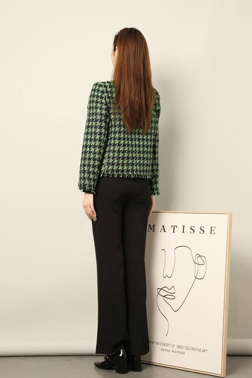 amadella 绿色收腰千鸟格短款外套 17696 商品图4