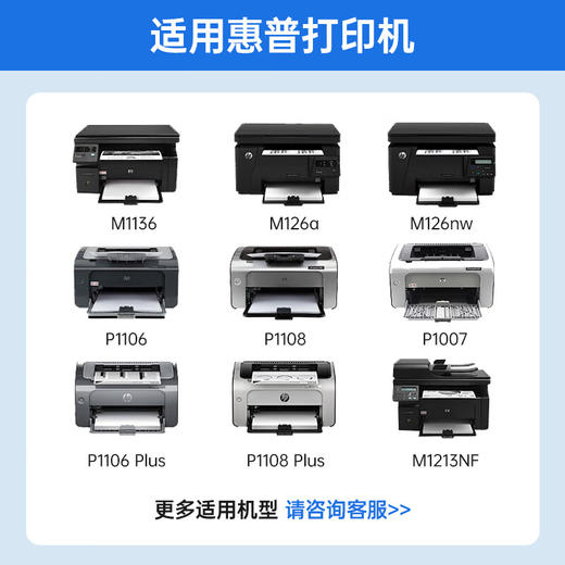 绘威CC388A 88A畅印版 适用惠普HP P1106 plus P1007 P1108 M126nw m126a M1136 mfp M1213nf M1216nfh打印机墨盒 商品图1