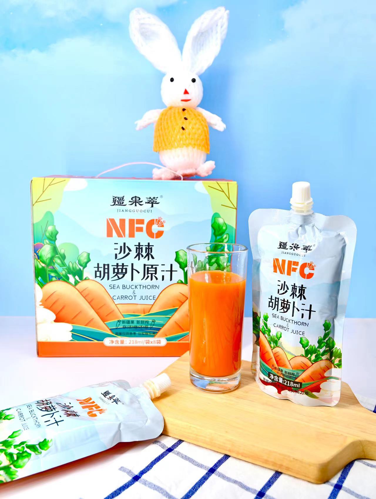 疆果萃NFC沙棘胡萝卜汁218ml*8袋