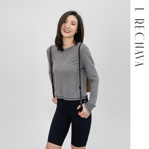L RECNAVA [羊毛+莱赛尔天丝] 宽松版型圆领长袖 遮肉显瘦单穿内搭打底衫 商品图1