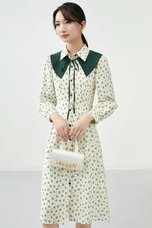 SENTUBILA尚都比拉 清新撞色披肩两件套连衣裙 15757 商品图4