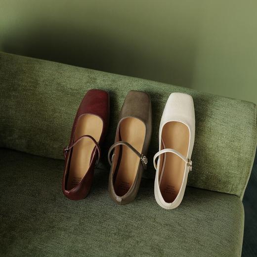 【预售5天】复古方头浅口单鞋女春秋韩版温柔仙女风粗跟玛丽珍鞋子DJ&GB4837 商品图4