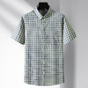 【莱赛尔棉】【DM】大依优型大码短袖衬衫格子半袖衬衣加肥大码上衣胖子休闲莱赛尔棉男士 商品缩略图1