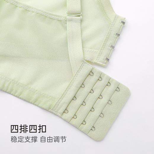 【298选3】D2-【B-E杯】【大胸显小 7A抑菌】轻薄透气蕾丝内衣女收副乳调整型薄款文胸  花藤月影 商品图7
