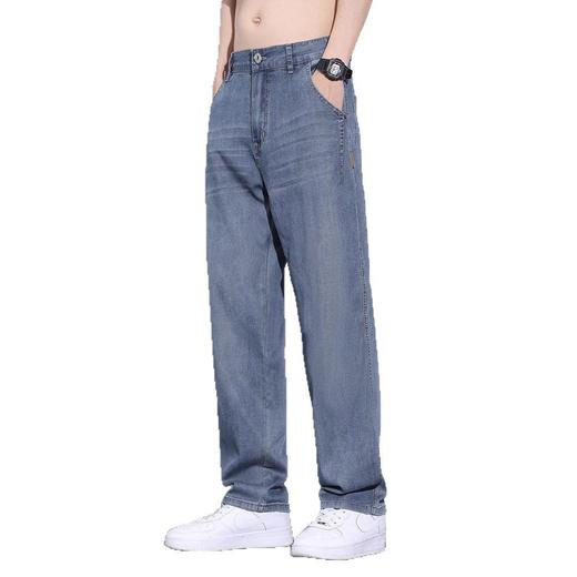 红览 天丝直筒牛仔裤男春秋新款宽松裤子 商品图4