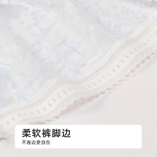 都市丽人薄透丝滑蕾丝网布系列蕾丝平角裤LKH2A2 商品图5