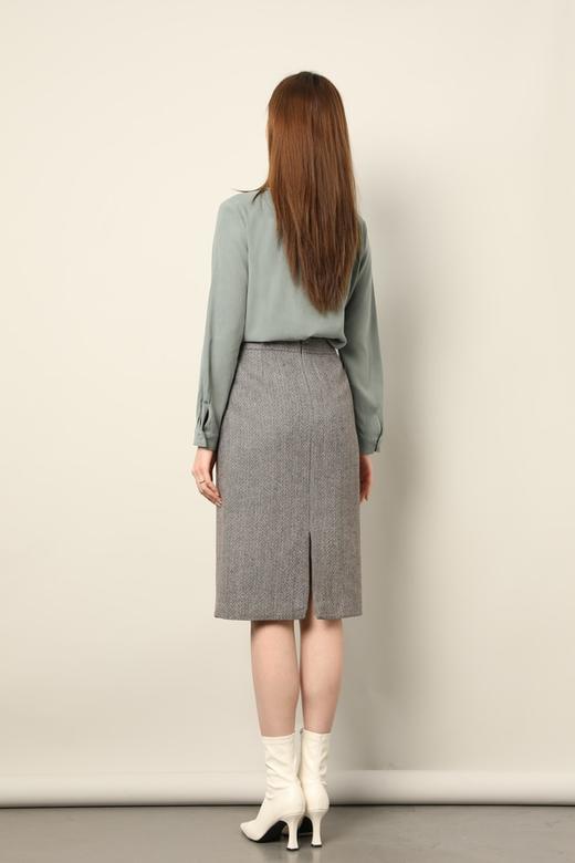 ESTELLICA 温柔知性优雅拼色长袖衬衫 17723 商品图5