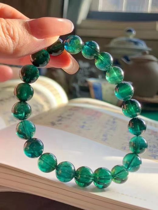 9mm-10mm单圈绿碧玺手串 商品图0